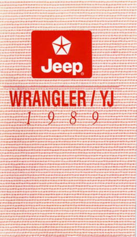 1989 Jeep Wrangler Owner's Manual