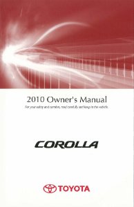 2010 Toyota Corolla Owner's Manual