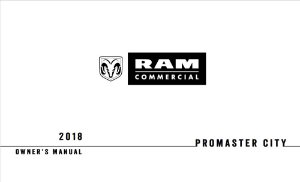 2018 Dodge Promaster City Owner's Manual