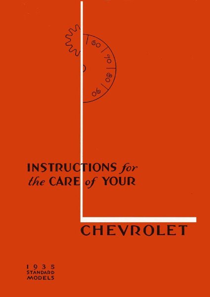 1935 Chevrolet Standard Models Owner's Manual