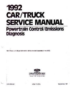 1992 Ford Lincoln Mercury Emissions Diagnostic Procedure Manual