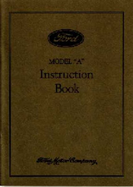 1931 Ford A Owner's Manual
