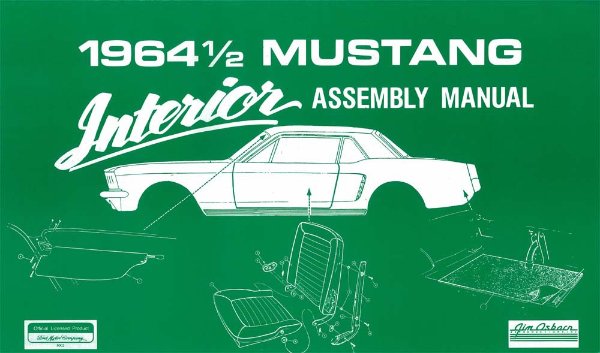 1964 (1/2) Ford Mustang Interior Assembly Manual Book Rebuild Illustrations