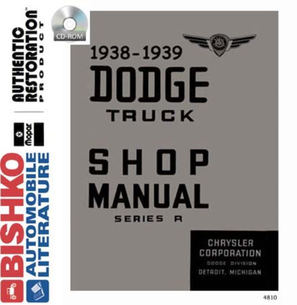 1938–1939 Dodge Series R Truck Factory Shop Service Manual