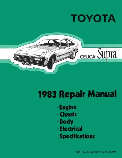 1983 Toyota CELICA Supra Shop Service Repair Manual