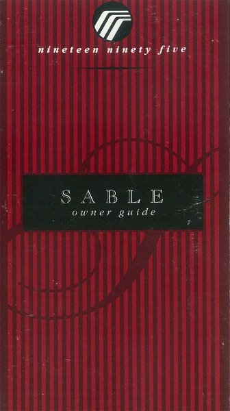 1995 Mercury Sable Owner's Manual