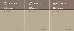 2010 Lexus SC 430 Factory Shop Service Manual