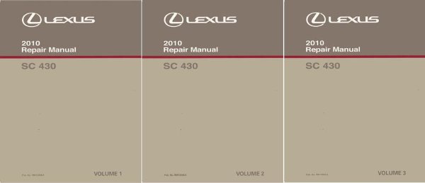 2010 Lexus SC 430 Factory Shop Service Manual
