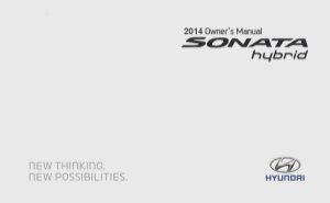 2014 Hyundai Sonata Hybrid Owner's Manual