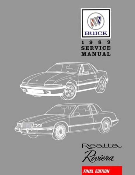 1989 Buick Reatta, Riveria Factory Shop Service Manual