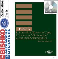 1993 Ford Crown Vic Town Car Grand Marquis Shop Service Repair Manual PDF sample image