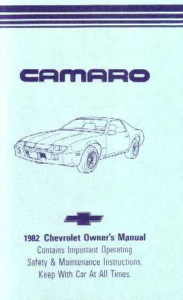 1982 Chevrolet Camaro Owner's Manual