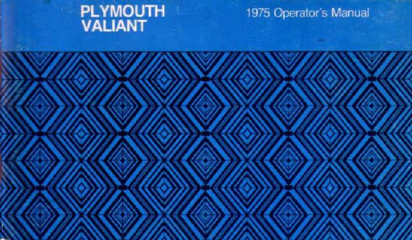1975 Plymouth Valiant Owner's Manual
