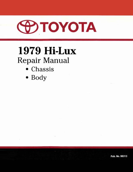 1979 Toyota Pickup (HiLux) Factory Shop Service Manual