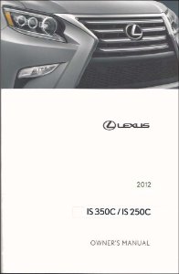2012 Lexus IS 250C, 350C Owner's Manual