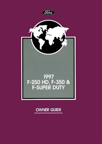1997 Ford F-250 HD, F-350, F-SUPER DUTY Owner's Manual