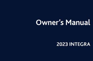 2023 Acura Integra Owner's Manual
