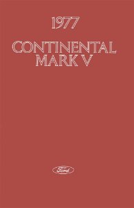 1977 Lincoln Continental Mark V Owner's Manual
