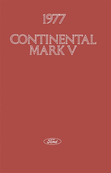 1977 Lincoln Continental Mark V Owner's Manual