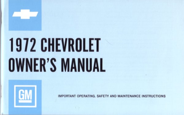 1972 Chevrolet Impala Owner's Manual