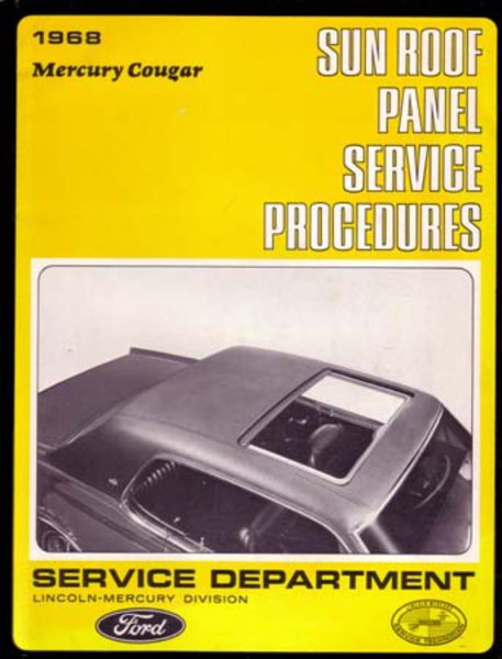 1968 Mercury Cougar Factory Shop Service Manual