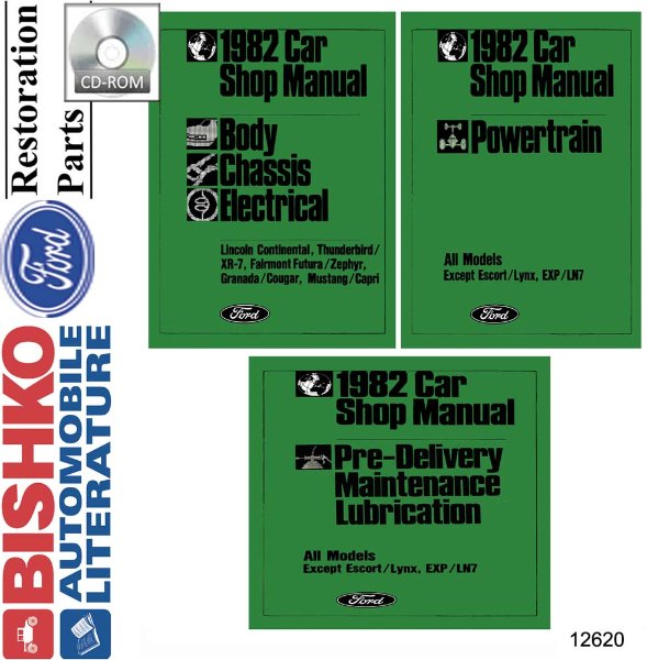 1982 Ford Thunderbird, Fairmont, Futura, Granada, Mustang, XR-7, Zephyr, Cougar