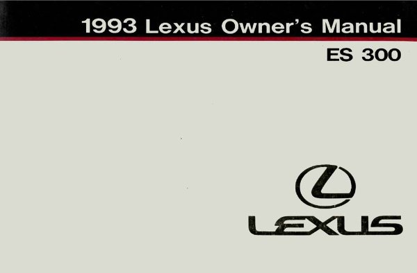 1993 Lexus ES 300 Owner's Manual