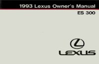 1993 Lexus ES 300 Owners Manual User Guide