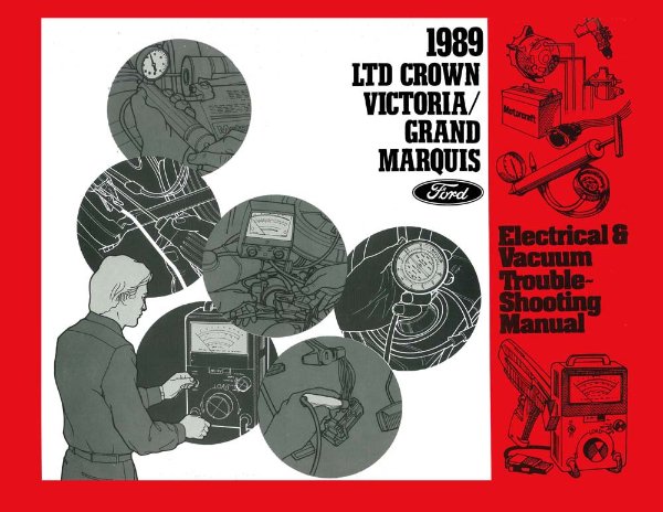 1989 Ford Crown Victoria, Mercury Grand Marquis Factory Shop Service Manual