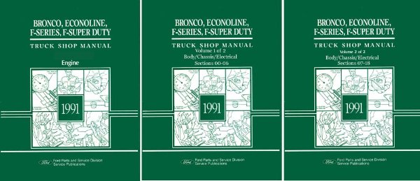 1991 Ford Truck F-150, F-250, F-350, Econoline Factory Shop Service Manual