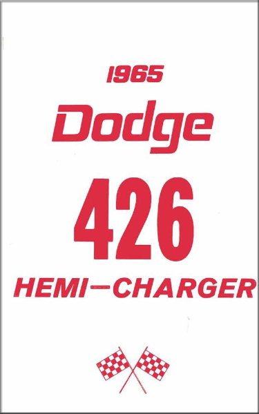 1965 Dodge 426 Hemicharger Owner's Manual