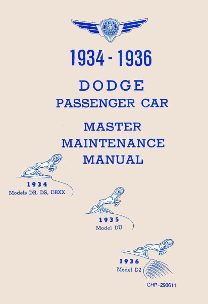 1934–1936 Dodge All Models Factory Shop Service Manual