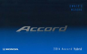2014 Honda Accord Hybrid Owner's Manual
