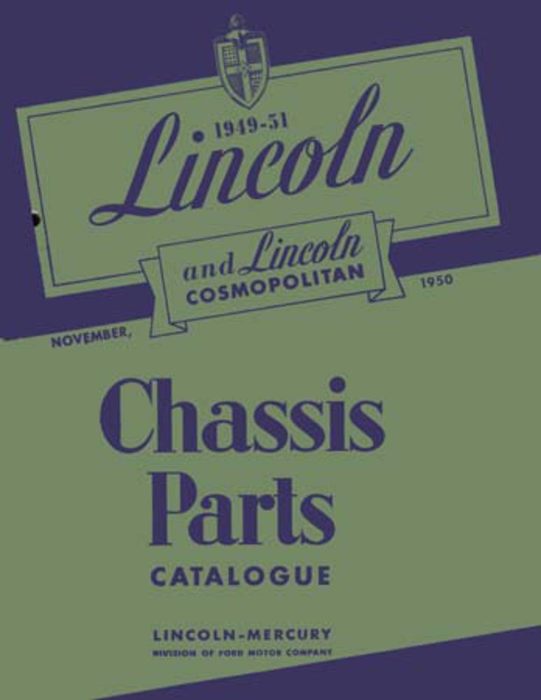1949 1950 1951 Lincoln Part Numbers Book List Guide Interchange Drawings