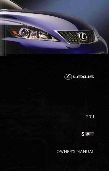 2011 Lexus IS F Owner's Manual
