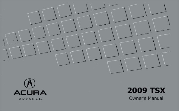 2009 Acura TSX Owner's Manual