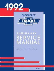 1992 Chevrolet Truck Lumina APV Factory Shop Service Manual