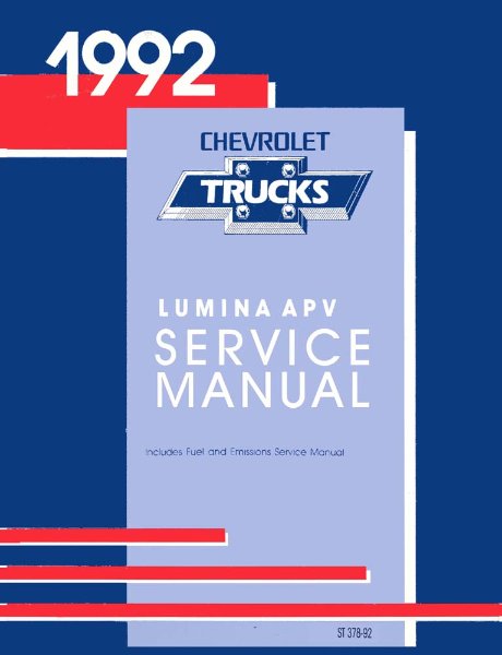 1992 Chevrolet Truck Lumina APV Factory Shop Service Manual