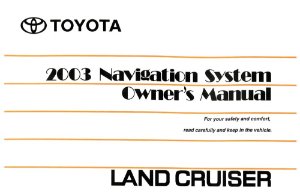 2003 Toyota Land Cruiser Owner's Manual
