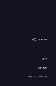 2023 Lexus RZ 450E Owner's Manual
