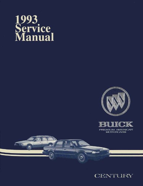 1993 Buick Century Factory Shop Service Manual