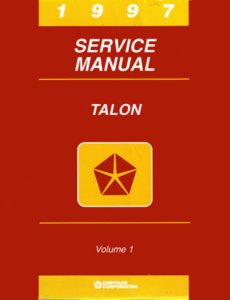 1997 Eagle Talon Factory Shop Service Manual