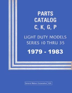 1979–1983 Chevrolet CK 10-30 G, P SERIES Parts Book