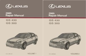 2005 Lexus GS 430, GS 300 Factory Shop Service Manual