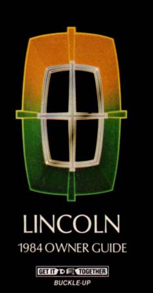 1984 Lincoln Town Car Owner's Manual