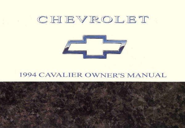 1994 Chevrolet Cavalier Owner's Manual