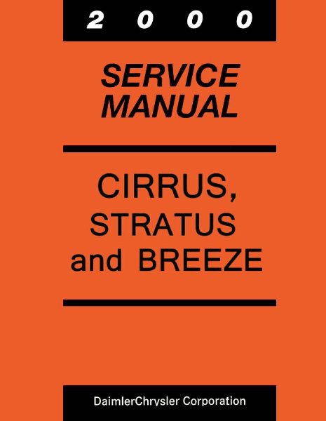 2000 Chrysler Cirrus, Stratus, Breeze Factory Shop Service Manual