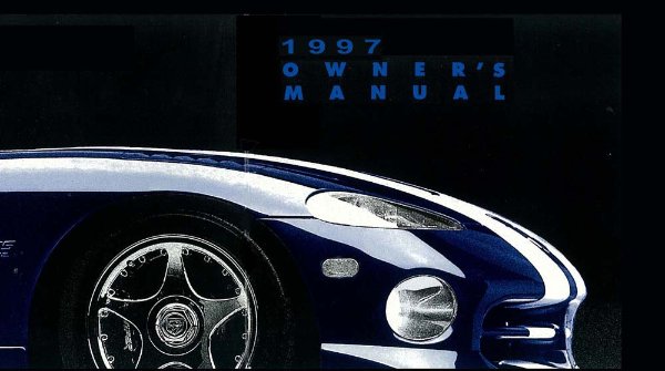 1997 Dodge Viper GTS Owner's Manual