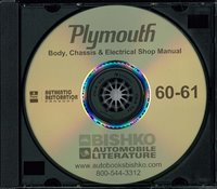 1960-61 PLYMOUTH Full Line Body, Chassis & Electrical Service Manual sample image