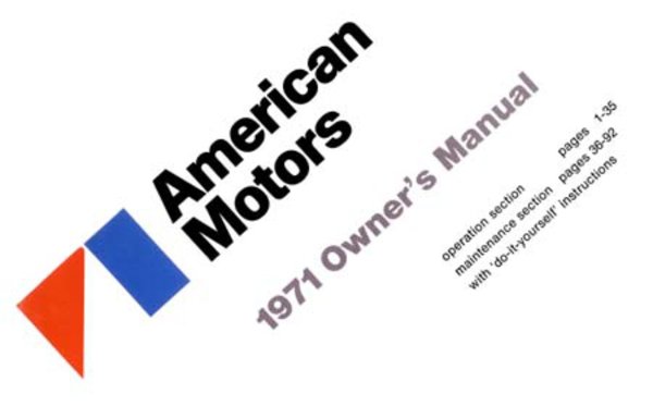 1971 AMC All Models Owner's Manual